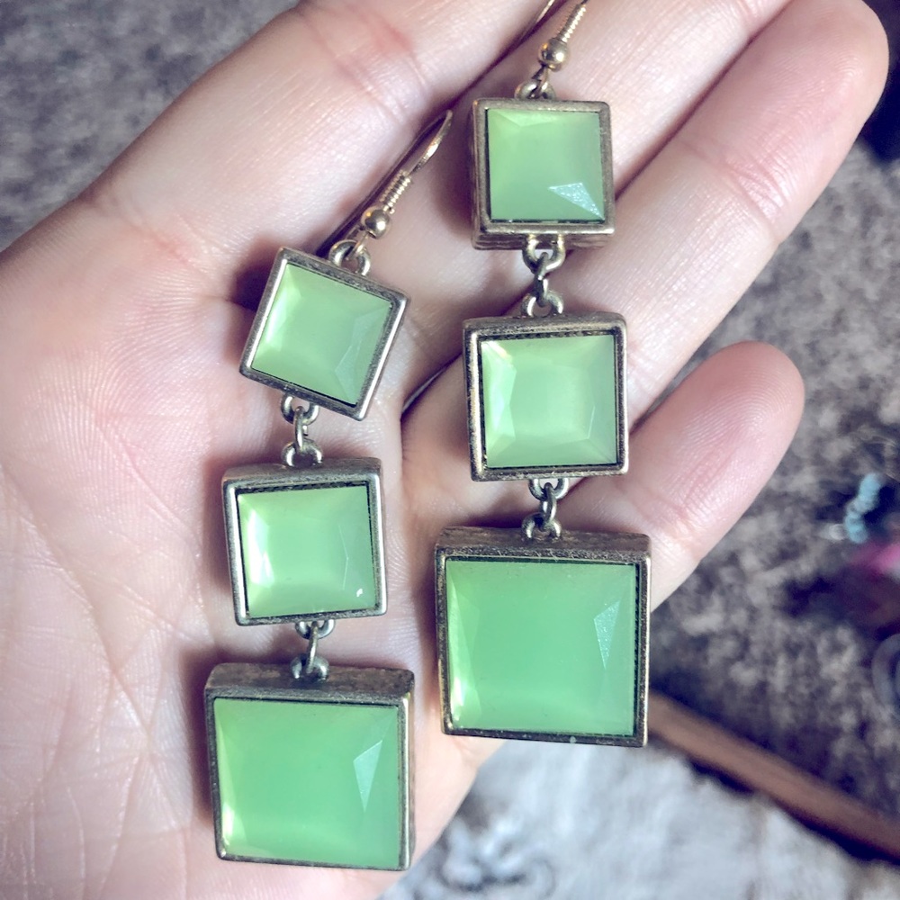 Retro Sea Foam Green earrings